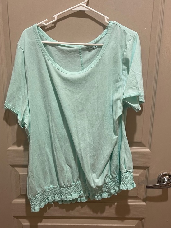 Lane Bryant Tops - Lane Bryant Mint Scoop Neck Short Sleeve Top size 26/28
